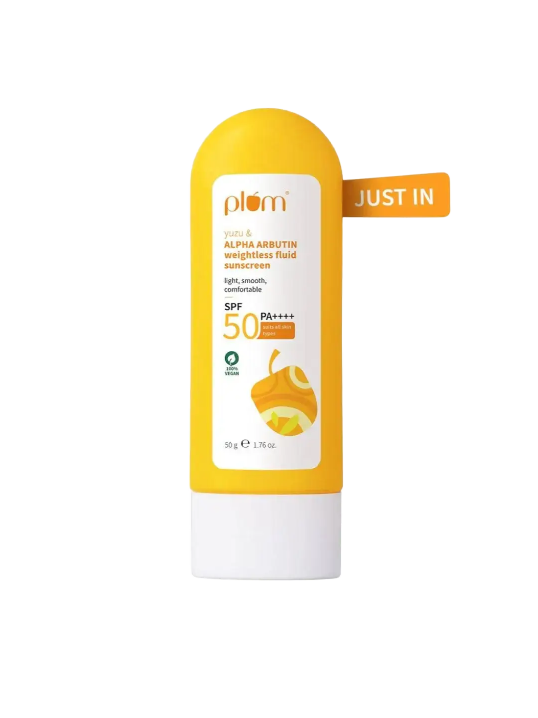 Plum Goodness Yuzu & Alpha Arbutin Weightless Fluid Sunscreen SPF 50