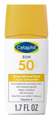 Cetaphil Sheer Mineral Face Liquid Sunscreen Broad Spectrum SPF 50