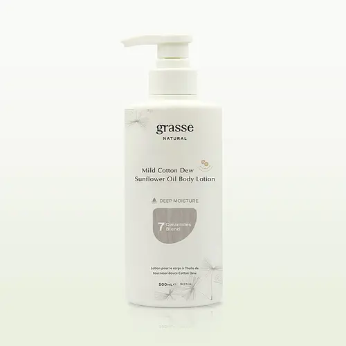 Grasse Natural Mild Cotton Dew Sunflower Oil Body Lotion