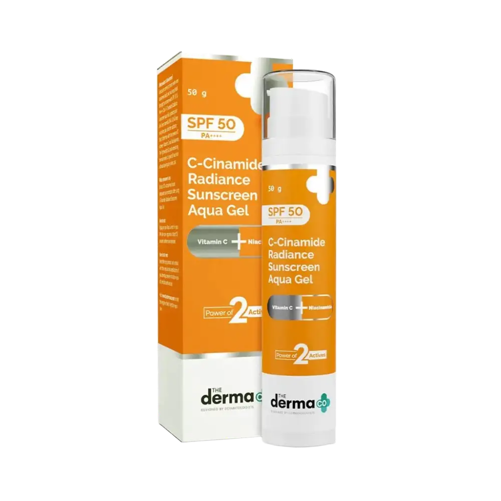 The Derma Co C-Cinamide Radiance Sunscreen Aqua Gel SPF 50