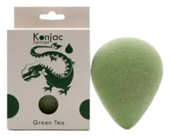 Ancient Wisdom Teardrop Konjac Sponge Green Tea