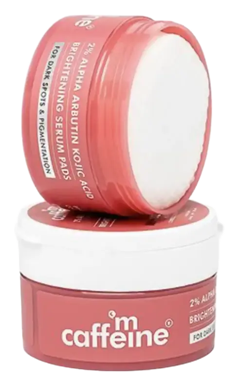 mCaffeine Clear Glow 2% Alpha Arbutin Kojic Acid Brightening Serum Pads
