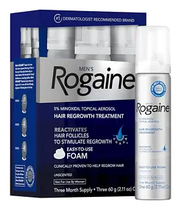 Regaine Men's 5% Minoxidil Topical Aerosol Hair Regrowth Treatment