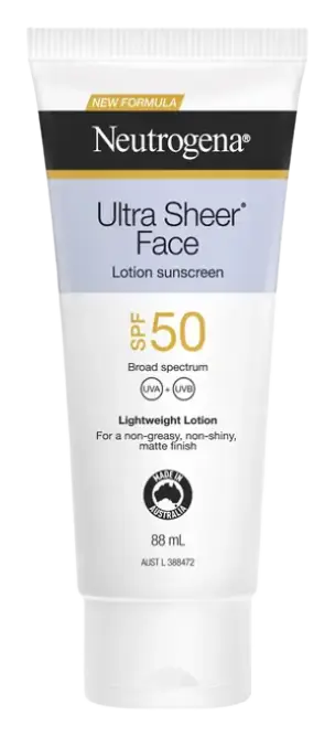 Neutrogena Ultra Sheer Face Lotion Sunscreen SPF 50 Australia