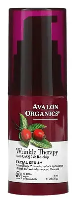 Avalon Organics Wrinkle Therapy with CoQ10 & Rosehip Facial Serum