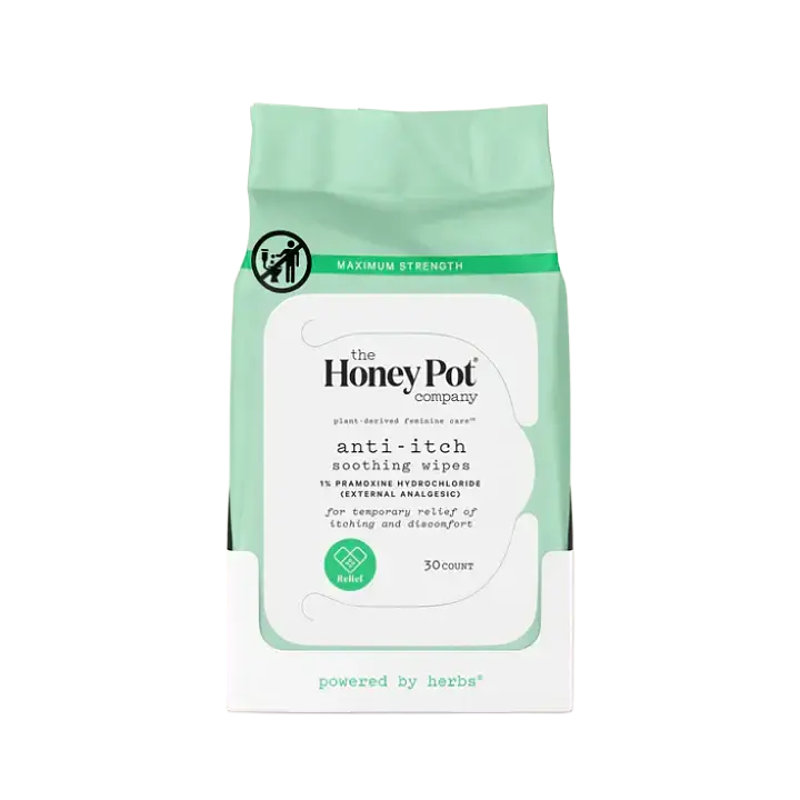 The Honey Pot Feminine Cleansing Wipes Anti-Itch Soothing