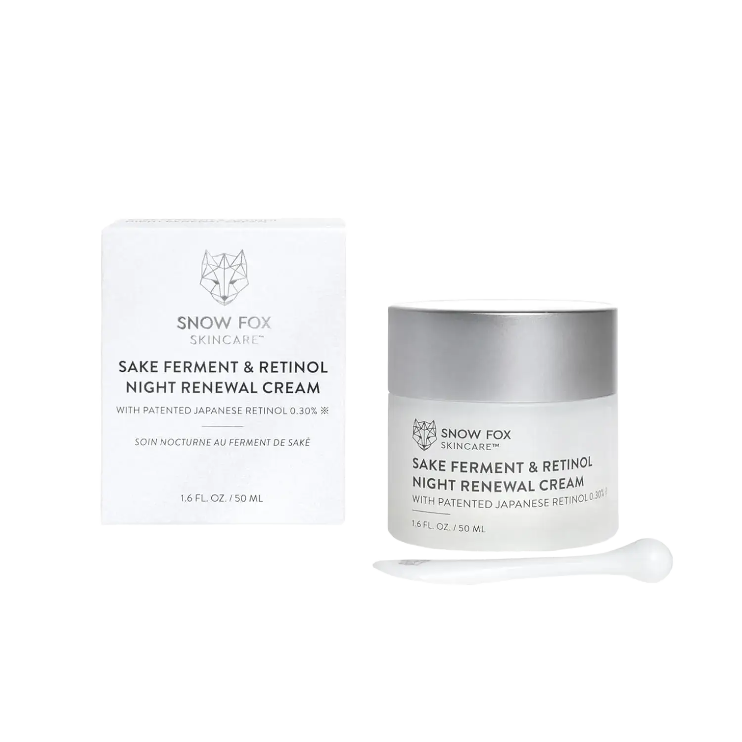 Snow Fox Skincare Sake Ferment & Retinol Night Renewal Cream