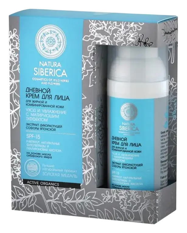 Natura Siberica Day Face Cream for Oily / Combination Skin SPF 15