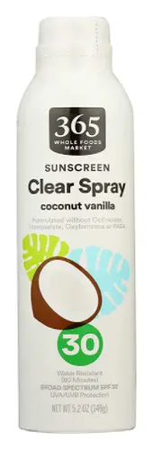 365 Everyday Value Clear Spray Coconut Vanilla Sunscreen SPF 30