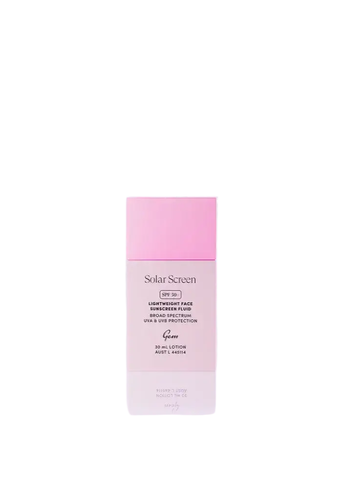 Gem Solar Screen SPF 50+ Lightweight Face Sunscreen Fluid