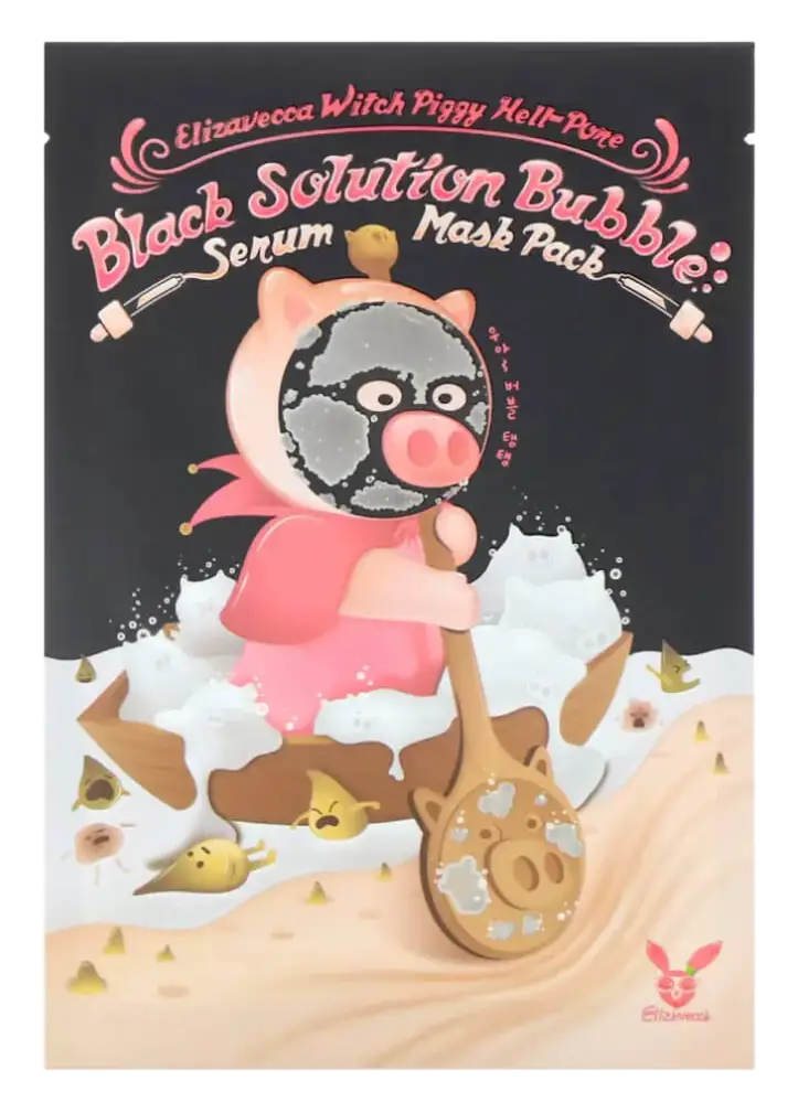 Elizavecca Witch Piggy Hell Pore Black Solution Bubble Serum Mask