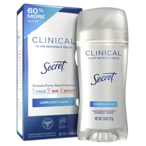 Secret Clinical Strength Invisible Solid Antiperspirant Deodorant Completely Clean
