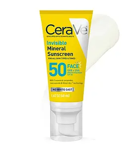 CeraVe Invisible Mineral Sunscreen SPF 50 Face