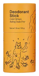 Meow Meow Tweet Deodorant Stick Cedar Spruce Baking Soda Free