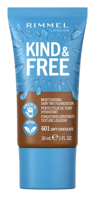 Rimmel London Kind + Free Moisturising Skin Tint 601 Soft Chocolate