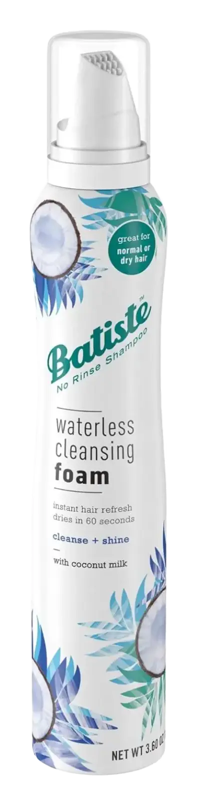 Batiste Waterless Cleansing Foam Cleanse + Shine with Coconut Milk