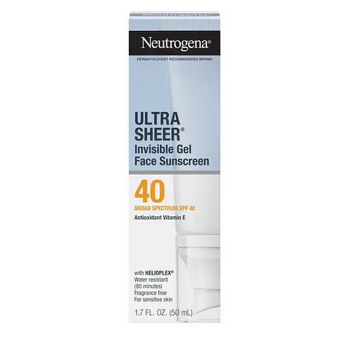 Neutrogena Ultra Sheer Invisible Gel Face Sunscreen SPF 40
