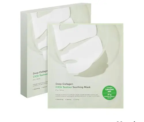 Sungboon Editor Deep Collagen CICA Tea tree Overnight Mask 37gx4ea | Real Collagen Face Mask with Tea tree & Centella | Acne Face Mask for Calming & Soothing | Korean Skin Care