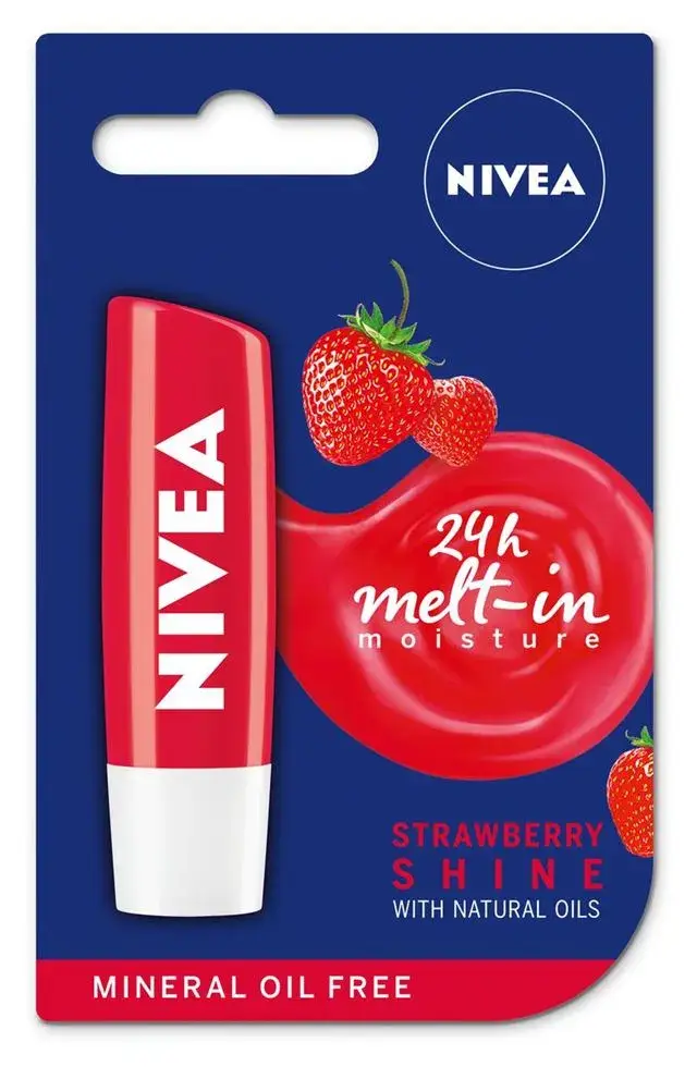 Nivea Melt-In Moisture Lip Balm Strawberry Shine