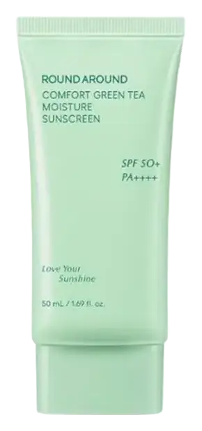 ROUND A'ROUND Comfort Green Tea Moisture Sunscreen SPF 50+