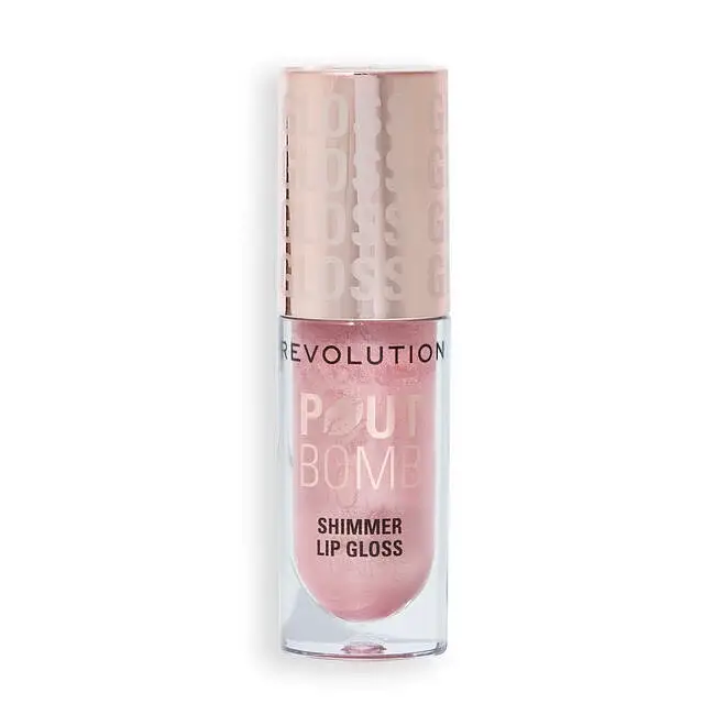 Revolution Beauty Pout Bomb Shimmer Lip Gloss Shine Pink