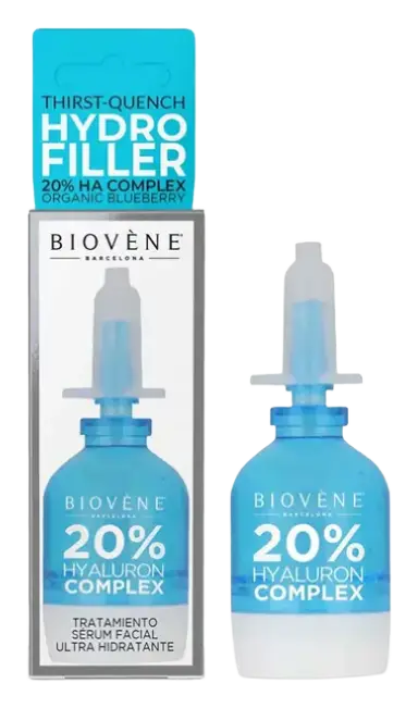 Biovène Barcelona Hydro Filler Thirst-Quench 20% HA + Organic Blueberry Facial Serum Treatment