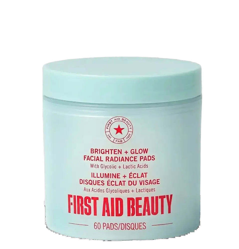 First Aid Beauty Brighten + Glow Facial Radiance Pads With Glycolic + Lactic Acids