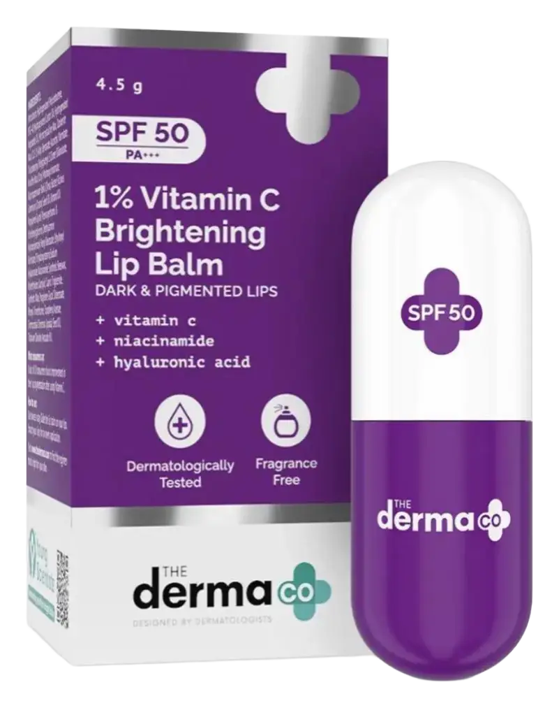 The Derma Co 1% Vitamin C Brightening Lip Balm SPF 50 PA+++