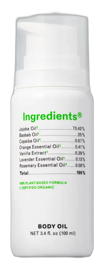 Ingredients Jojoba Body Oil