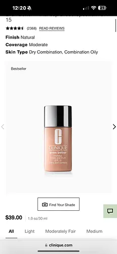 Clinique Even Better Makeup Broad Spectrum SPF 15 CN 28 Ivory
