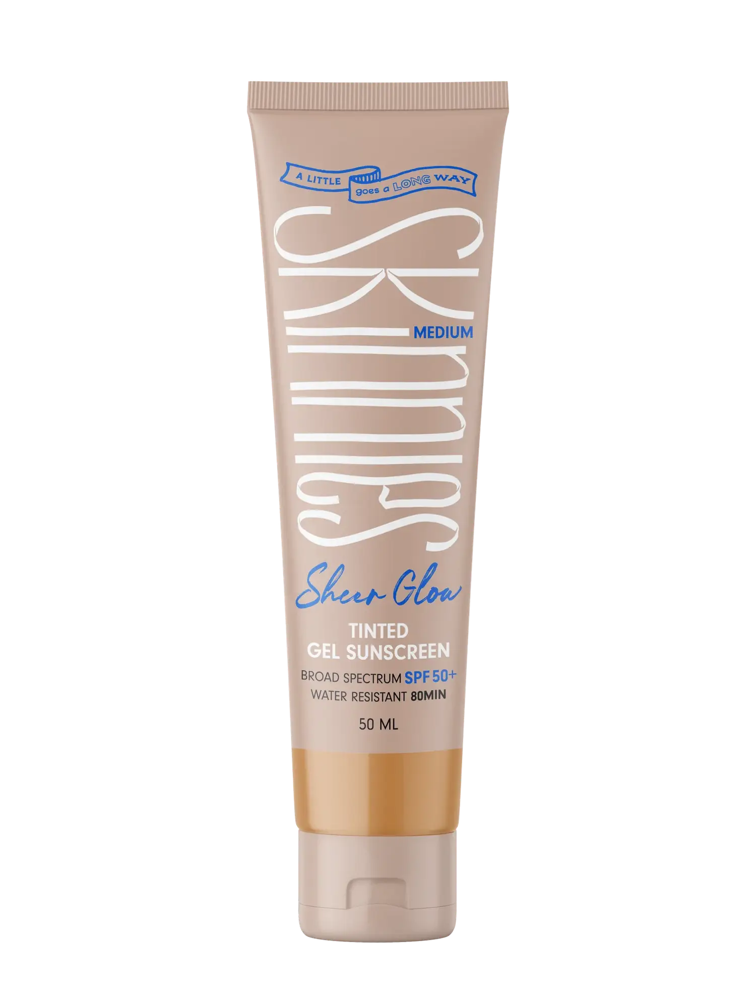 Skinnies Sheer Glow Tinted Gel Sunscreen SPF 50+ Medium