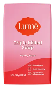 Lume Triple Milled Soap Bar Peony Rose