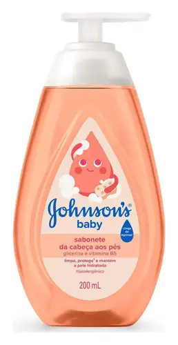Johnson's Baby Sabonete De Cabeça Aos Pés Glicerina E Vitamina B5