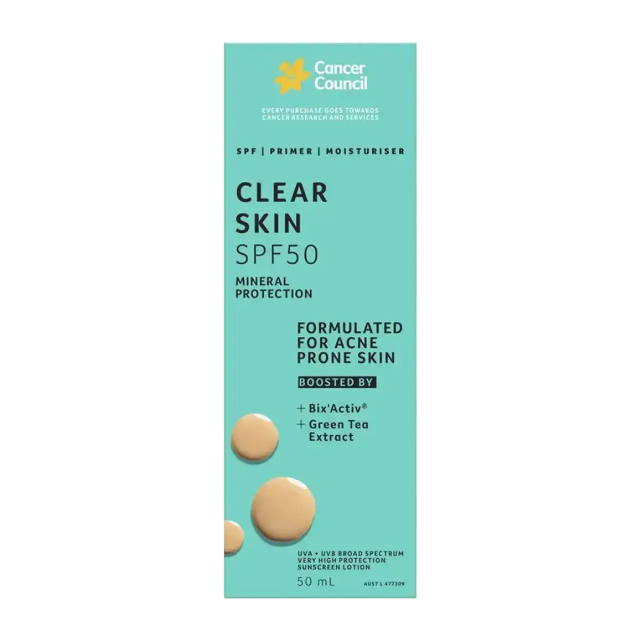 Cancer Council Clear Skin SP50+ Sunscreen Lotion