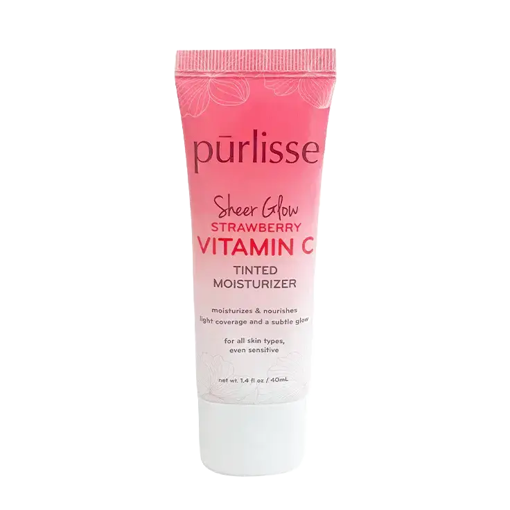 Purlisse Sheer Glow Strawberry Vitamin C Tinted Moisturizer Light Medium
