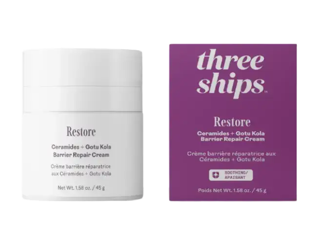 Three Ships Beauty Restore Ceramides + Gotu Kola Barrier Repair Cream