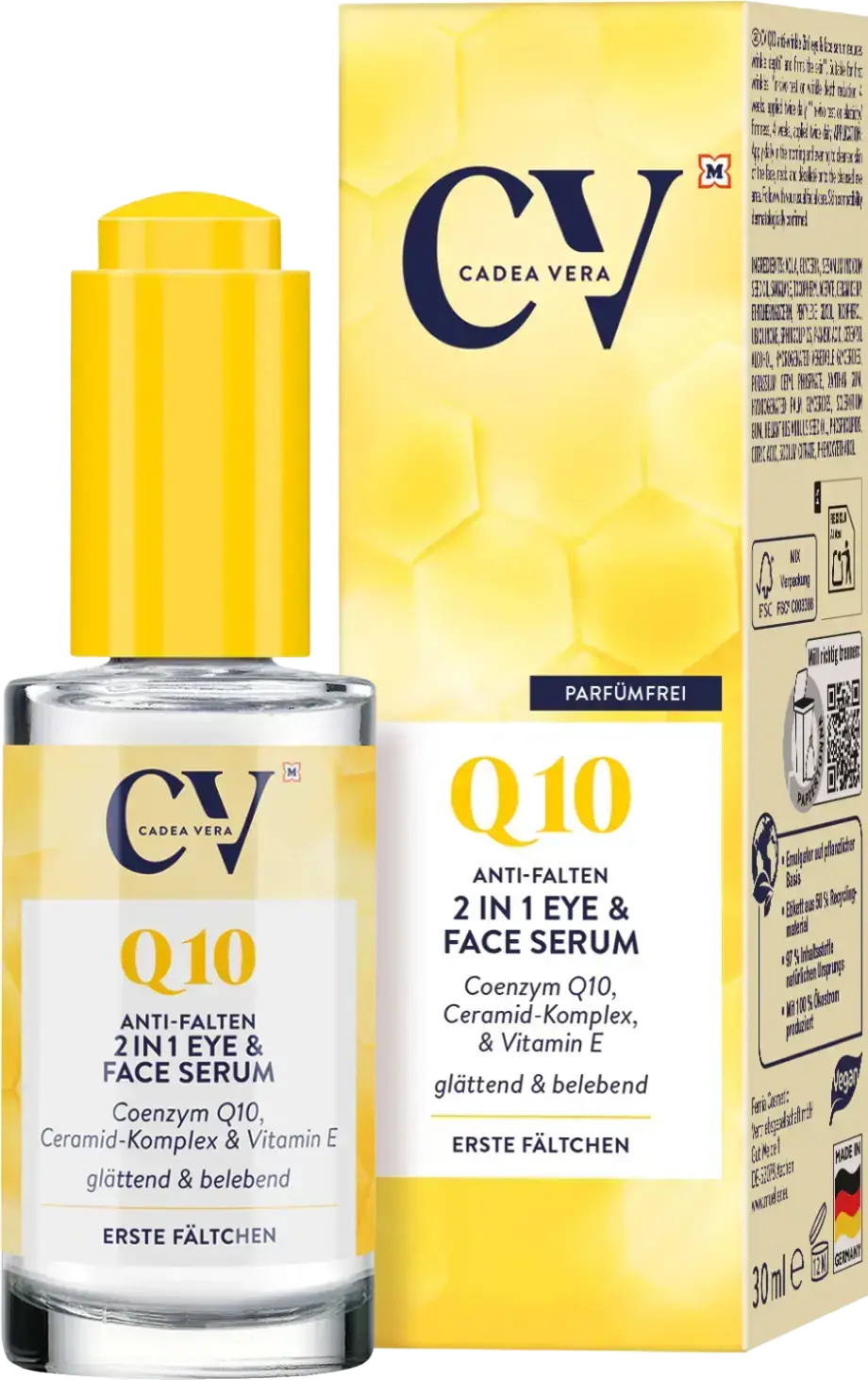 Cadea Vera Q10 Anti-Falten 2 In 1 Eye & Face Serum