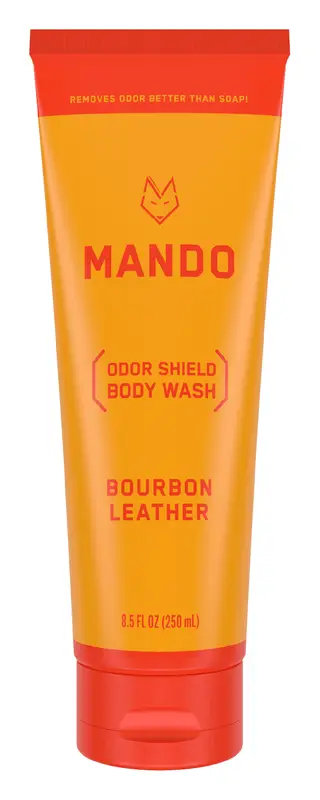 Mando Odor Shield Acidified Body Wash Bourbon Leather