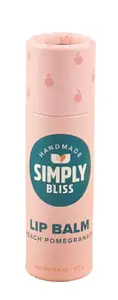 Simply Bliss No-Melt Beeswax Lip Balm Peach Pomegranate