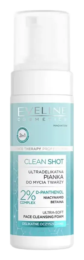 Eveline Clean Shot Ultra-Soft Face Cleansing Foam