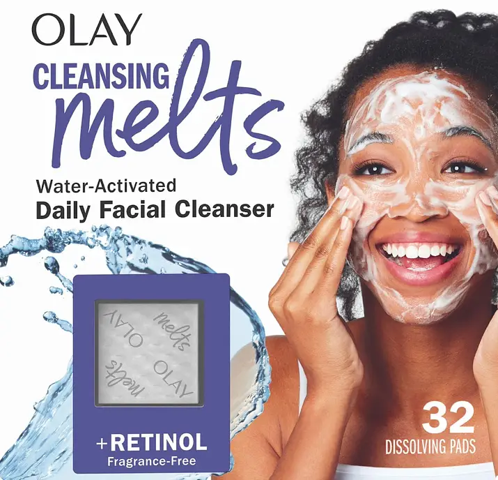 Olay Face Cleansing Melts Water-Activated Daily Facial Cleanser +Retinol