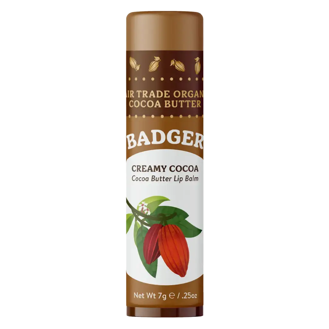 Badger Cocoa Butter Lip Balm Creamy Cocoa