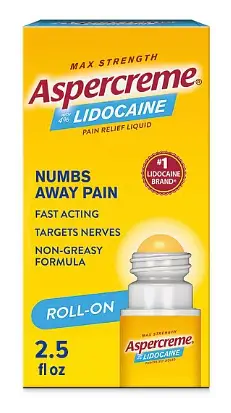 Aspercreme Lidocaine Numb Away Pain Roll-On