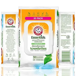 Arm & Hammer Essentials Deodorant Towelettes Simply Fresh