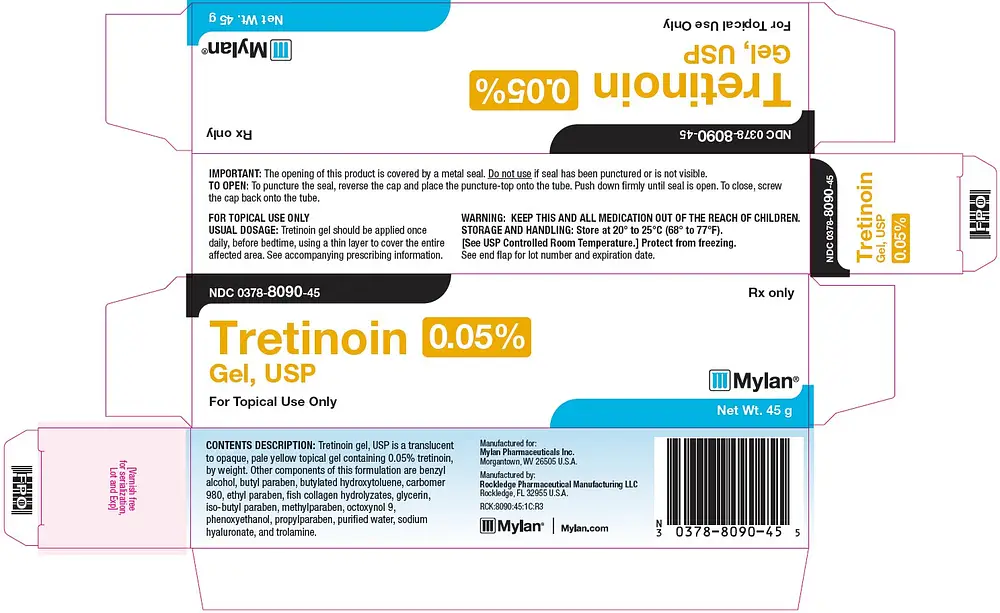 Mylan Pharmaceuticals Inc Tretinoin 0.05% Gel