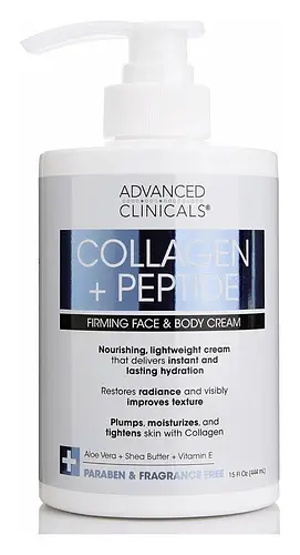 Advanced Clinicals Collagen Lotion + Peptide Cream