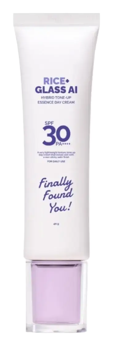 Finally Found You! Rice+ Glass AI Hybrid Tone-Up Essence Day Cream SPF 30 PA++++