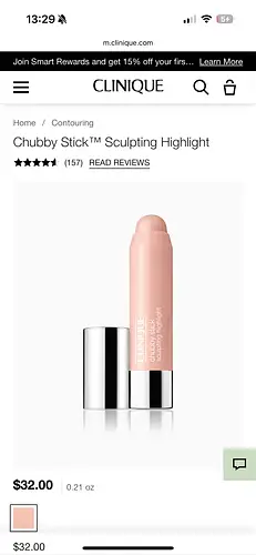 Clinique Chubby stick sculpting highlight 01 Hefty Highlight