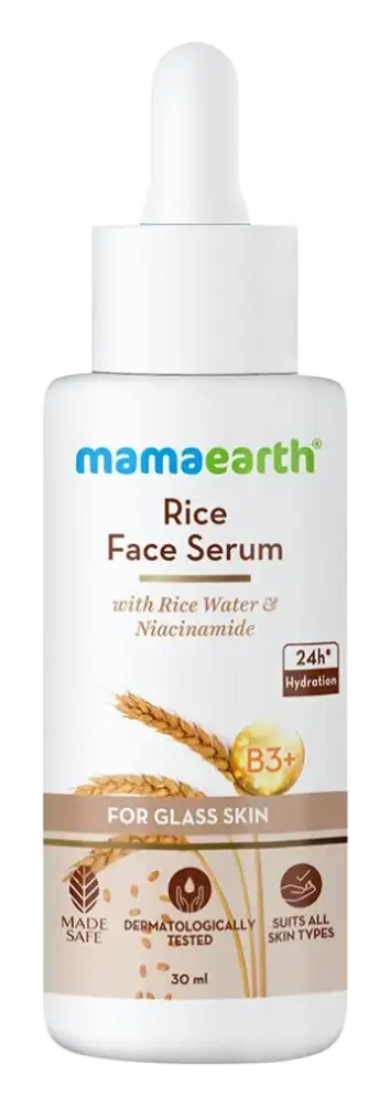 Mamaearth Rice Face Serum For Glowing Skin With Rice Water & Niacinamide For Glass Skin
