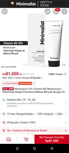 Minimalist Vitamin B5 10% Moisturizer Indonesia